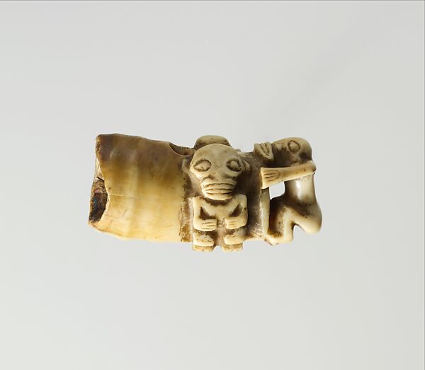 Pipe Bowl (Epaepa or Pioro), Whale ivory, Marquesan (Enata) people 