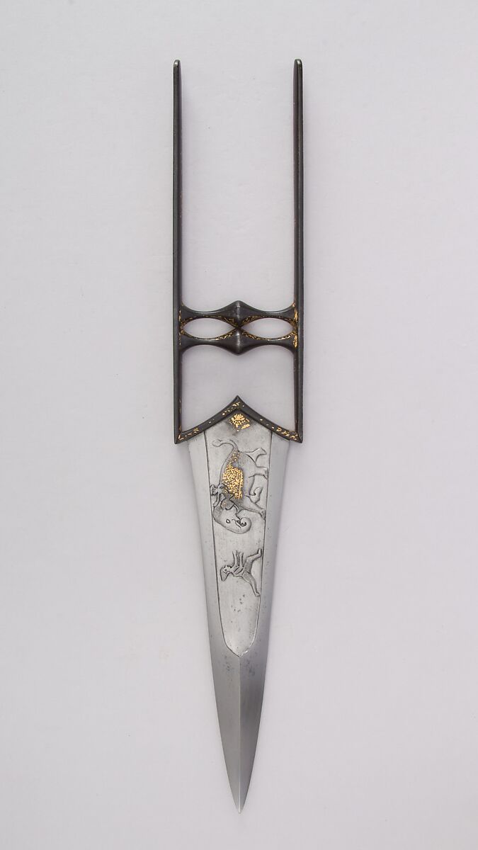 Dagger (Katar), Steel, gold, Indian