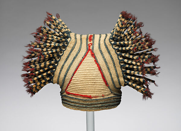 Ashetu prestige cap, Grassfields artist, Cotton, other material (?), Cameroon