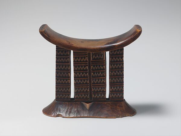 Headrest, Wood, Shona peoples 