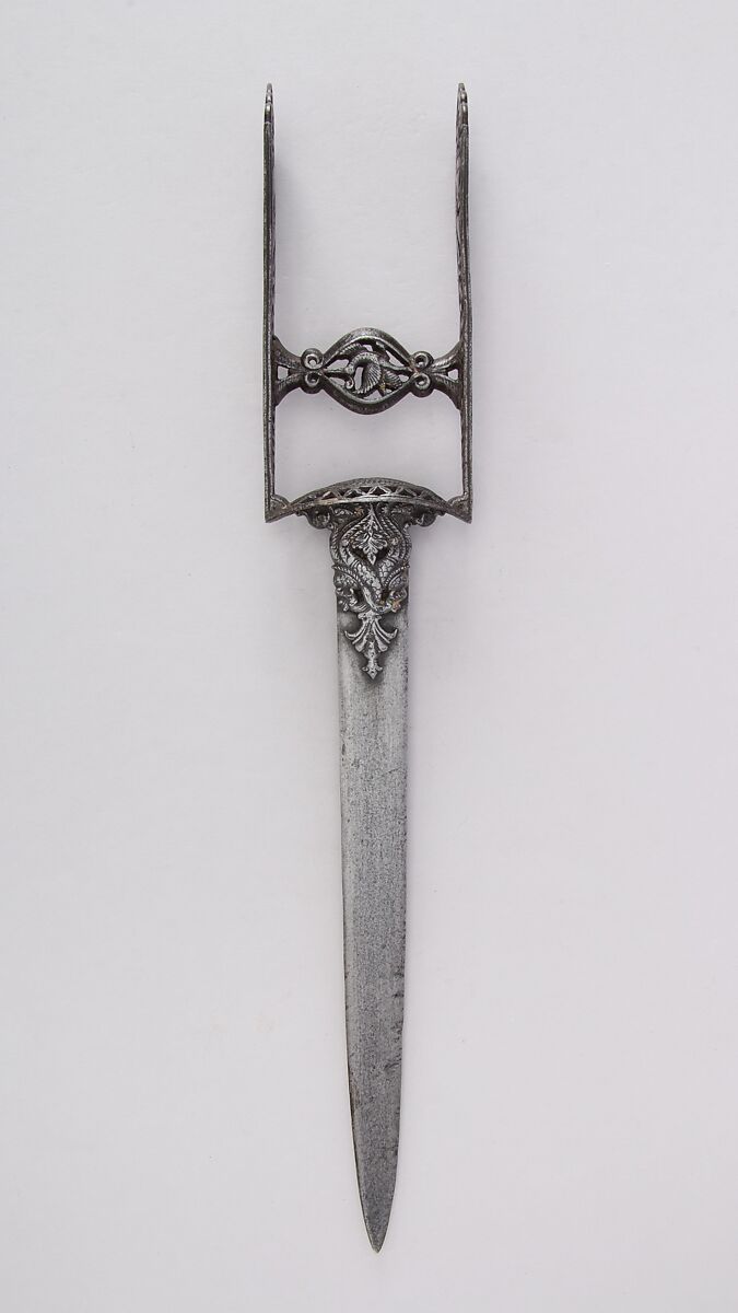 Dagger (Katar), Steel, Indian, Thanjavur; blade, European