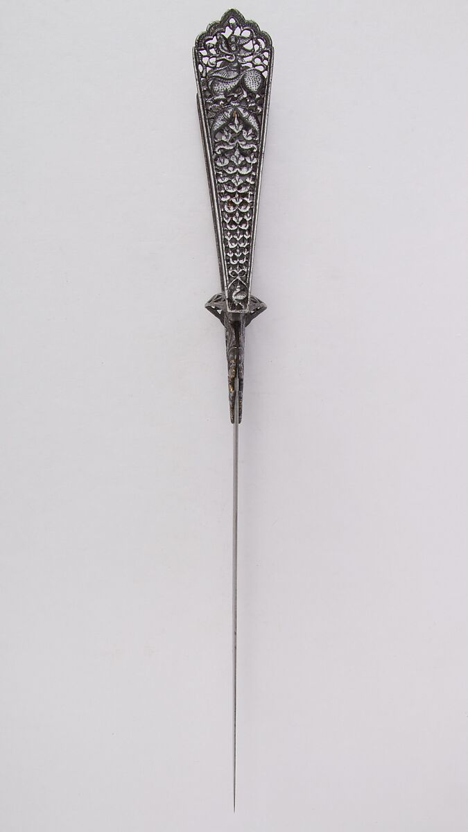 Dagger (Katar), Steel, Indian, Thanjavur; blade, European