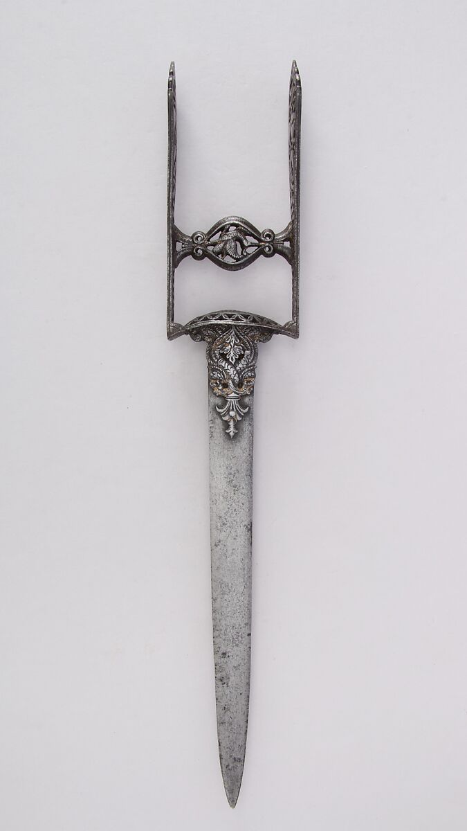 Dagger (Katar), Steel, Indian, Thanjavur; blade, European 