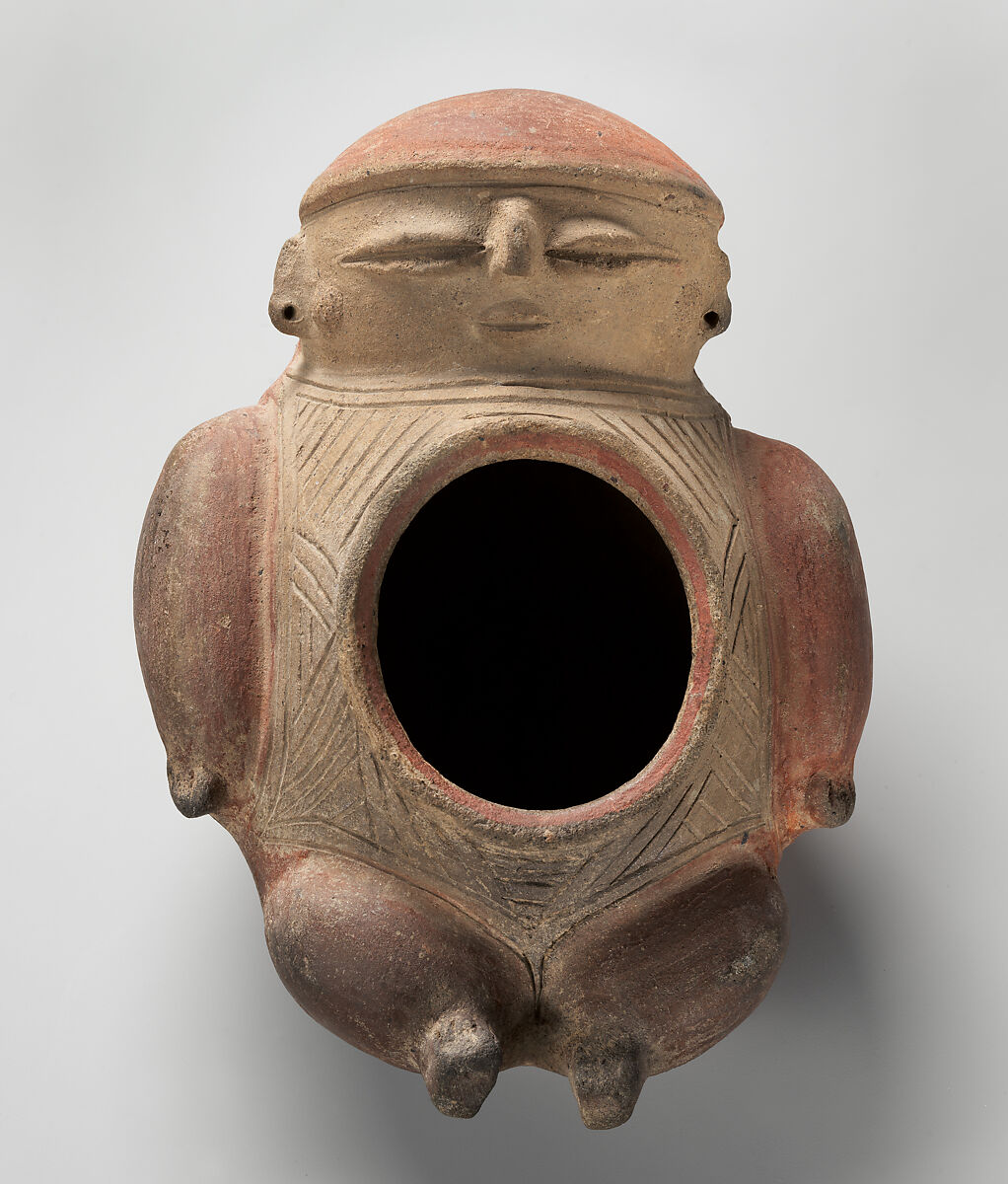 Figure Vessel, Ceramic, slip, Chorrera