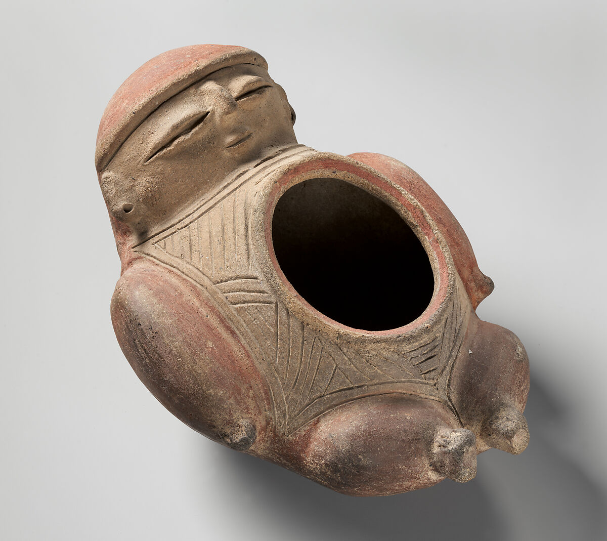 Figure Vessel, Ceramic, slip, Chorrera 