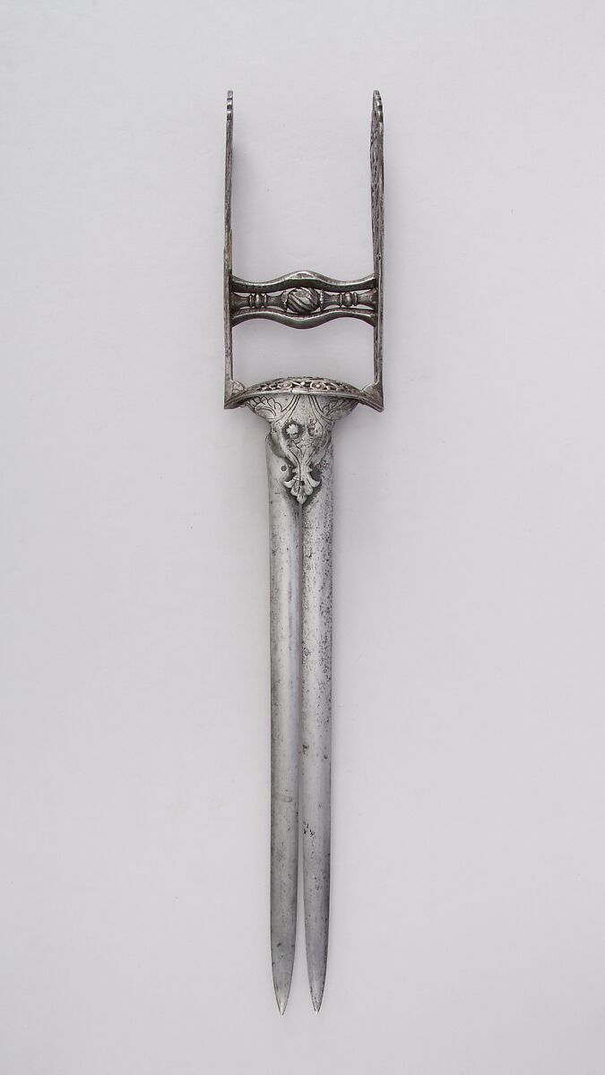 Dagger (Katar), Steel, Indian, Thanjavur; blades, European 