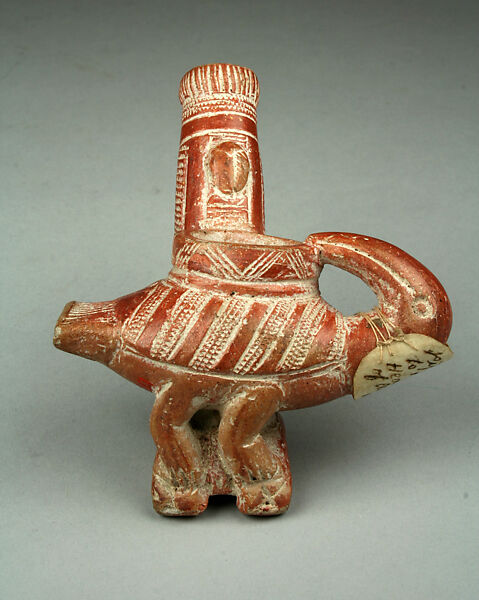 Pipe Bowl: Bird (Sankofa), Terracotta, pigment, Asante 