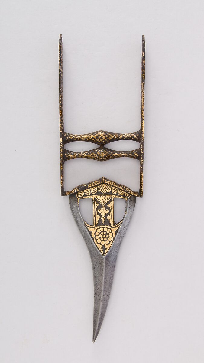 Dagger (Katar), Steel, gold, Indian