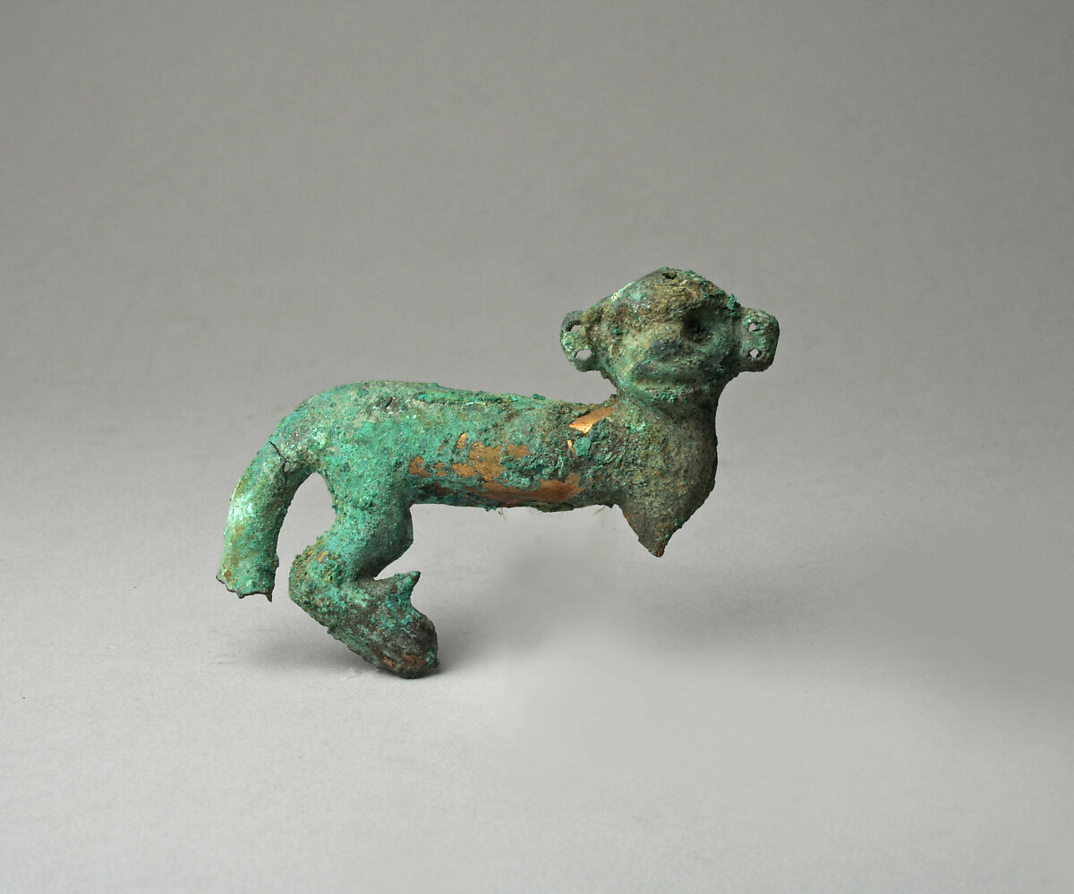 Animal Ornament, Gilded copper, Moche 