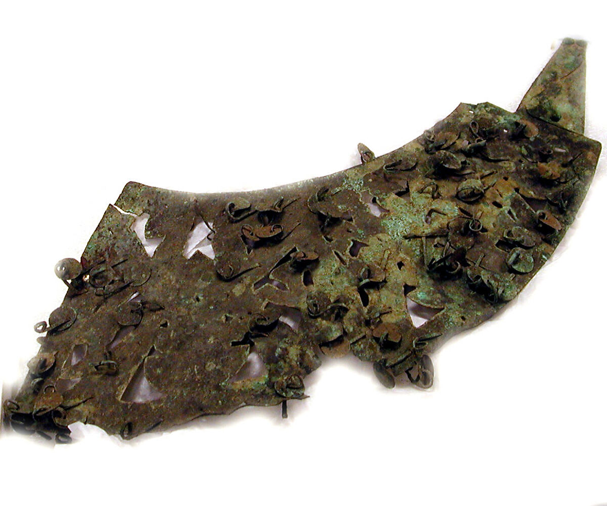 Headdress Fragment, Gilded copper, Moche 