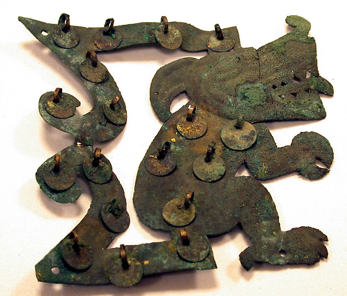 Animal Ornament, Gilded copper, Moche 