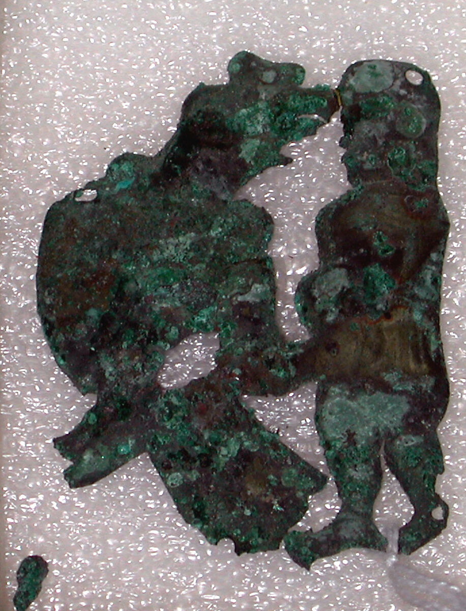 Animal Ornament, Gilded or silvered copper, Moche 
