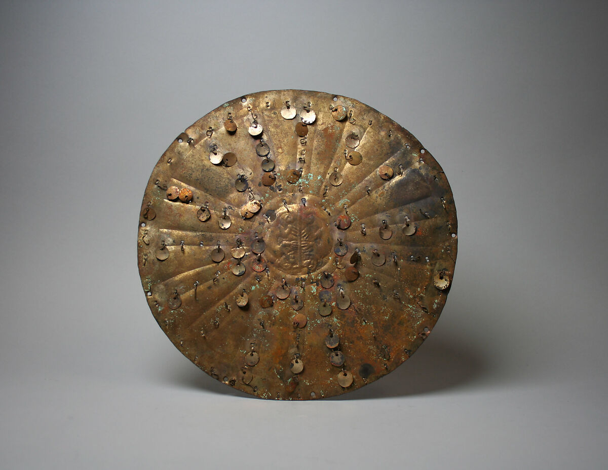Disc, Gilded copper, Moche 