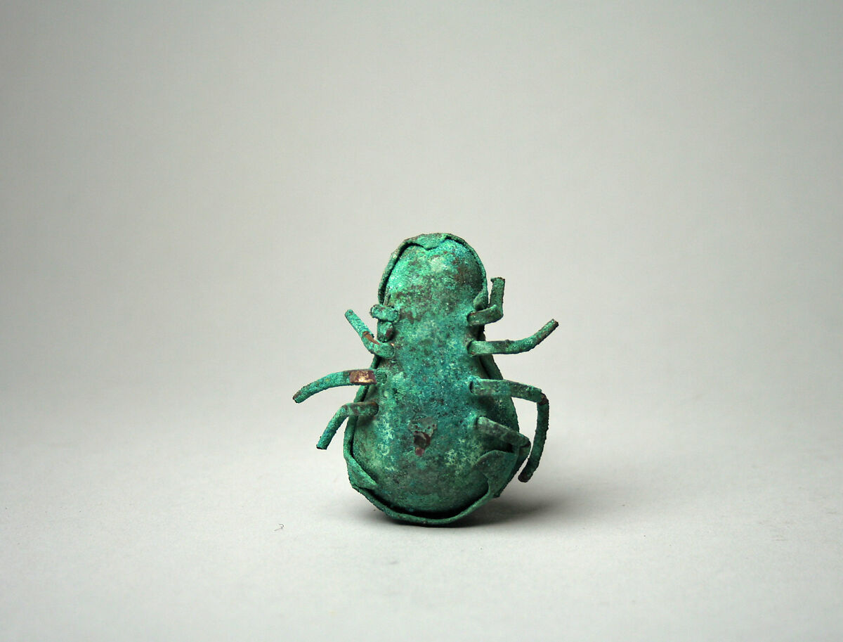 Spider Ornament, Copper (hammered), gilt, Moche 