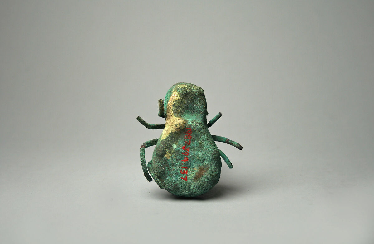 Spider Ornament, Copper (hammered), gilt, Moche