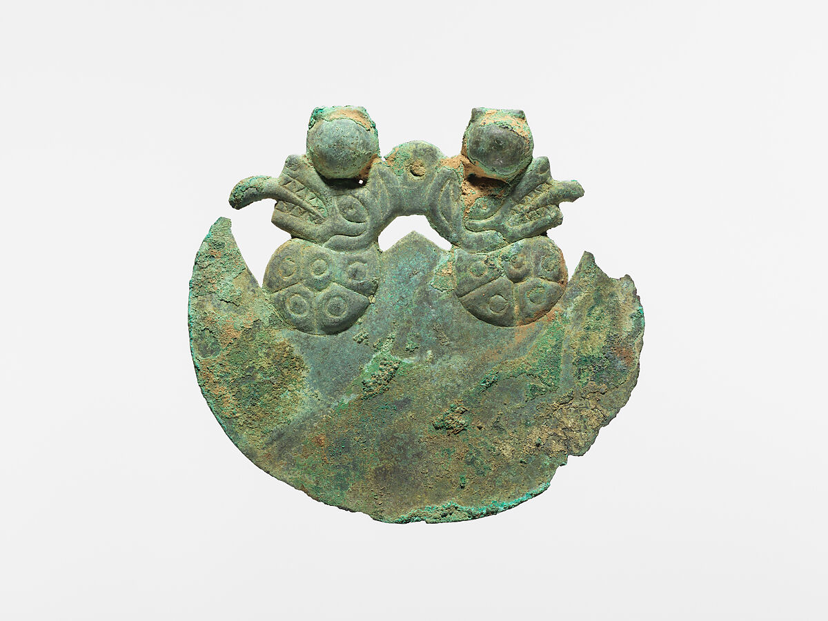 Crescent Ornament, Copper, Moche 