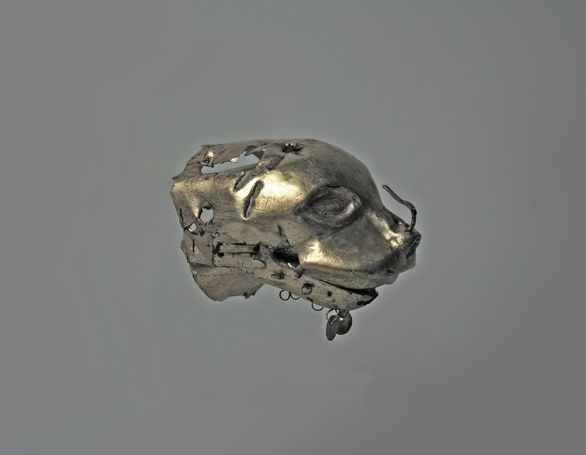 Feline Ornament, Gilded copper, Moche