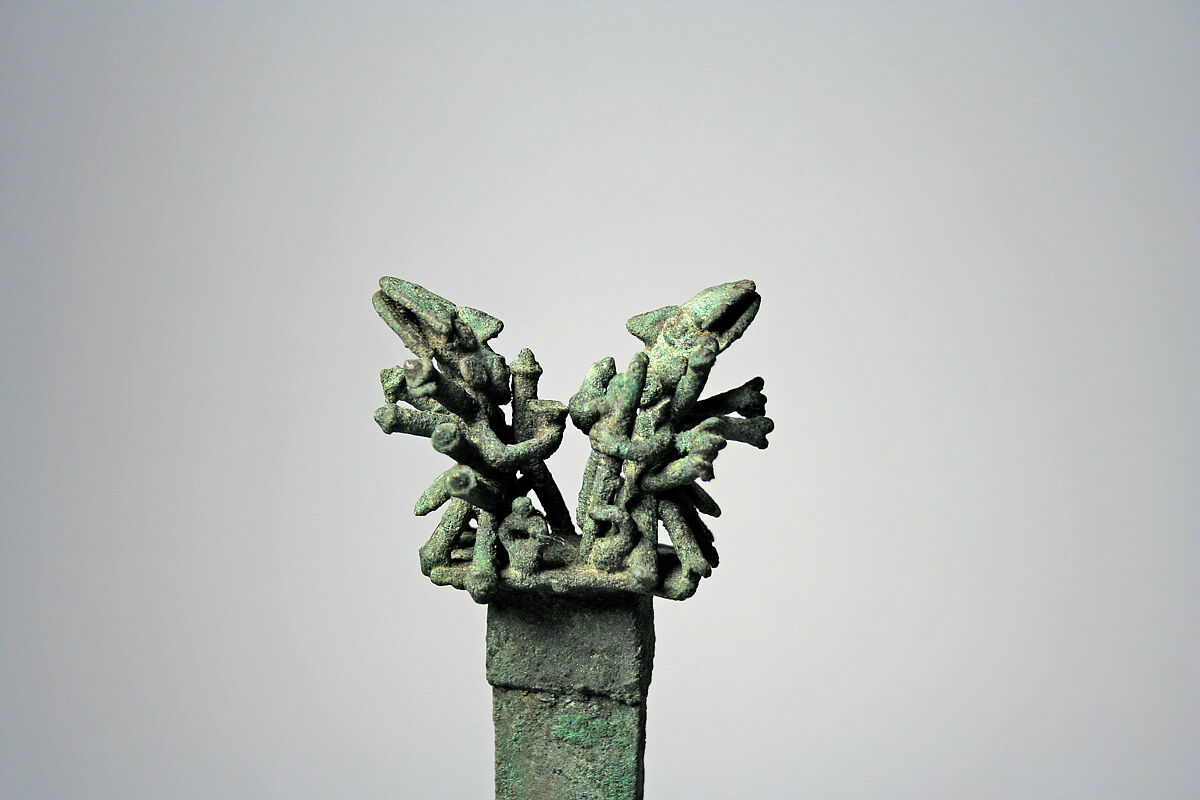 Copper Chisel with Figures, Copper (cast), Moche