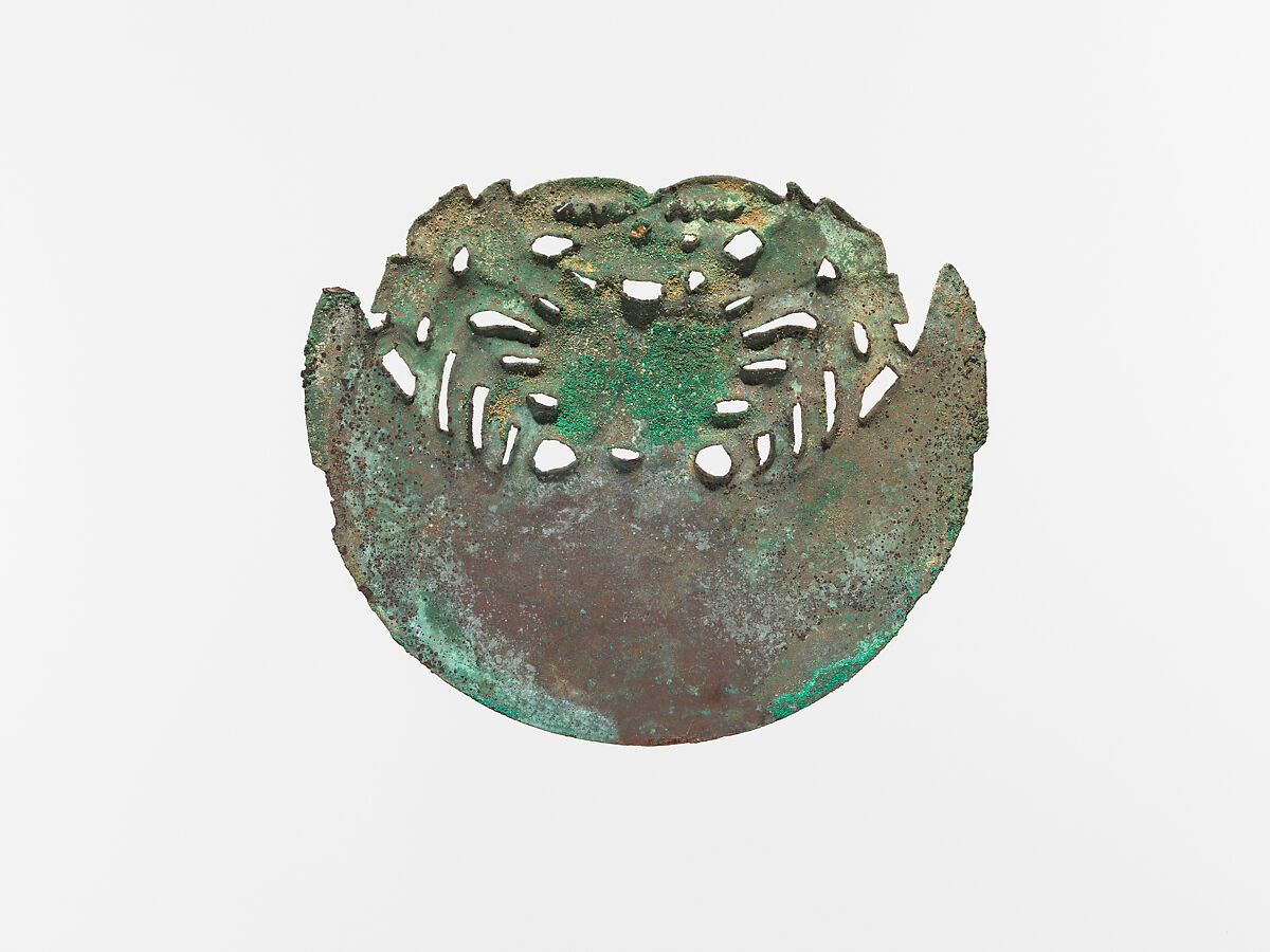 Crescent Ornament, Copper, Moche