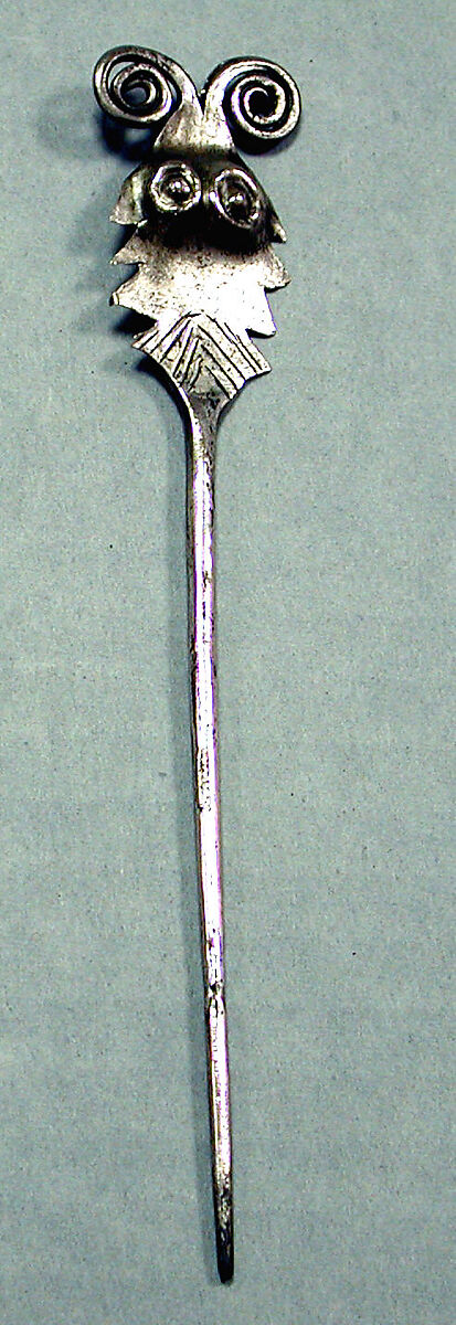 Silver Pin, Silver (hammered), Chimú 