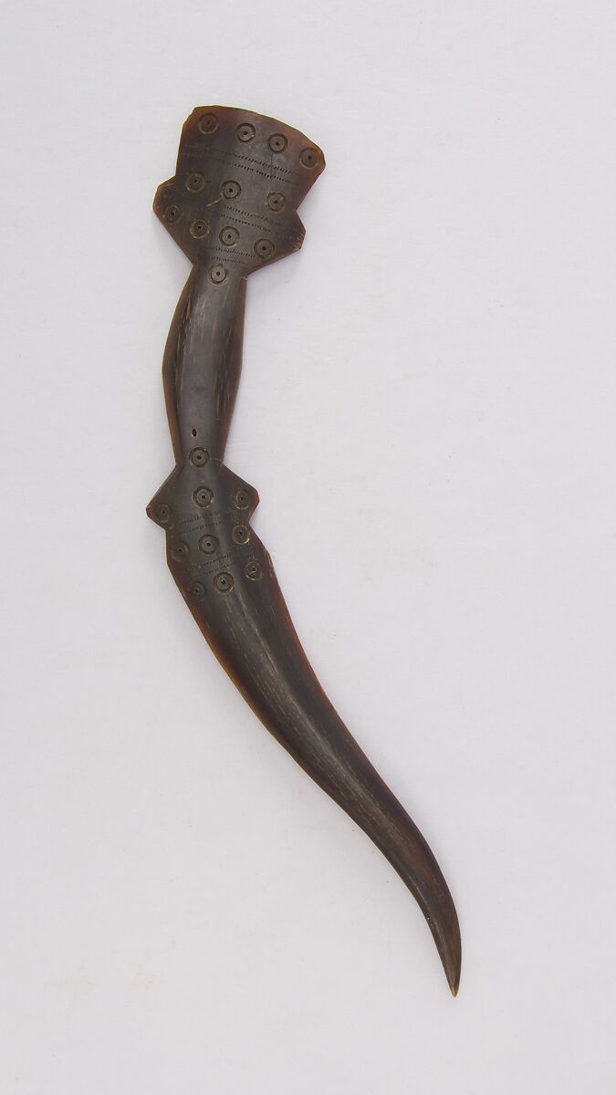 Dagger, Horn (buffalo), Indian, Bhil