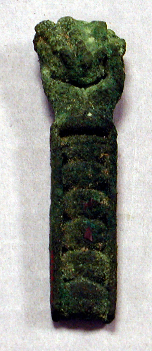 Tumi Fragment with Fist, Copper (cast), Moche 