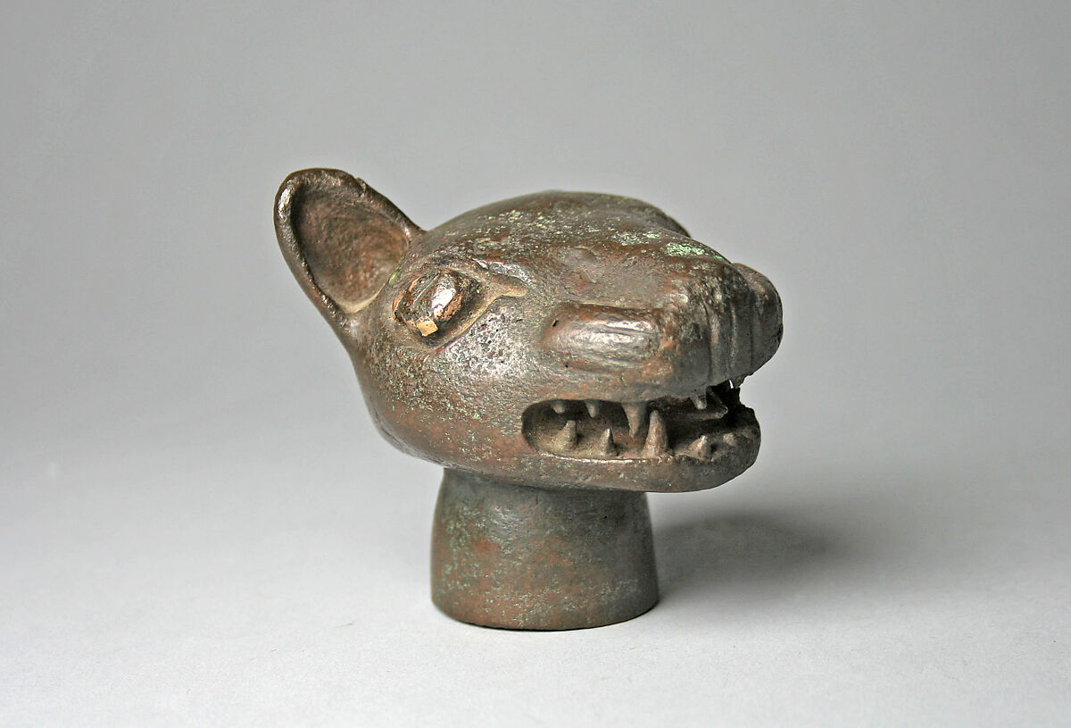 Bronze Mace Head in Feline Form, Bronze (cast), Inca 