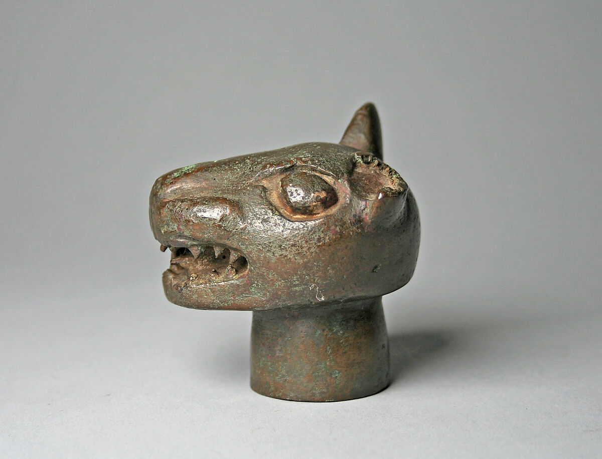Bronze Mace Head in Feline Form, Bronze (cast), Inca