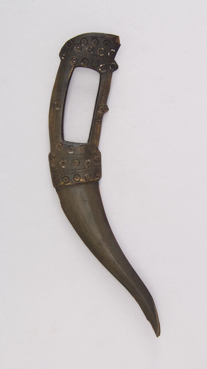 Dagger, Horn (buffalo), Indian, Bhil