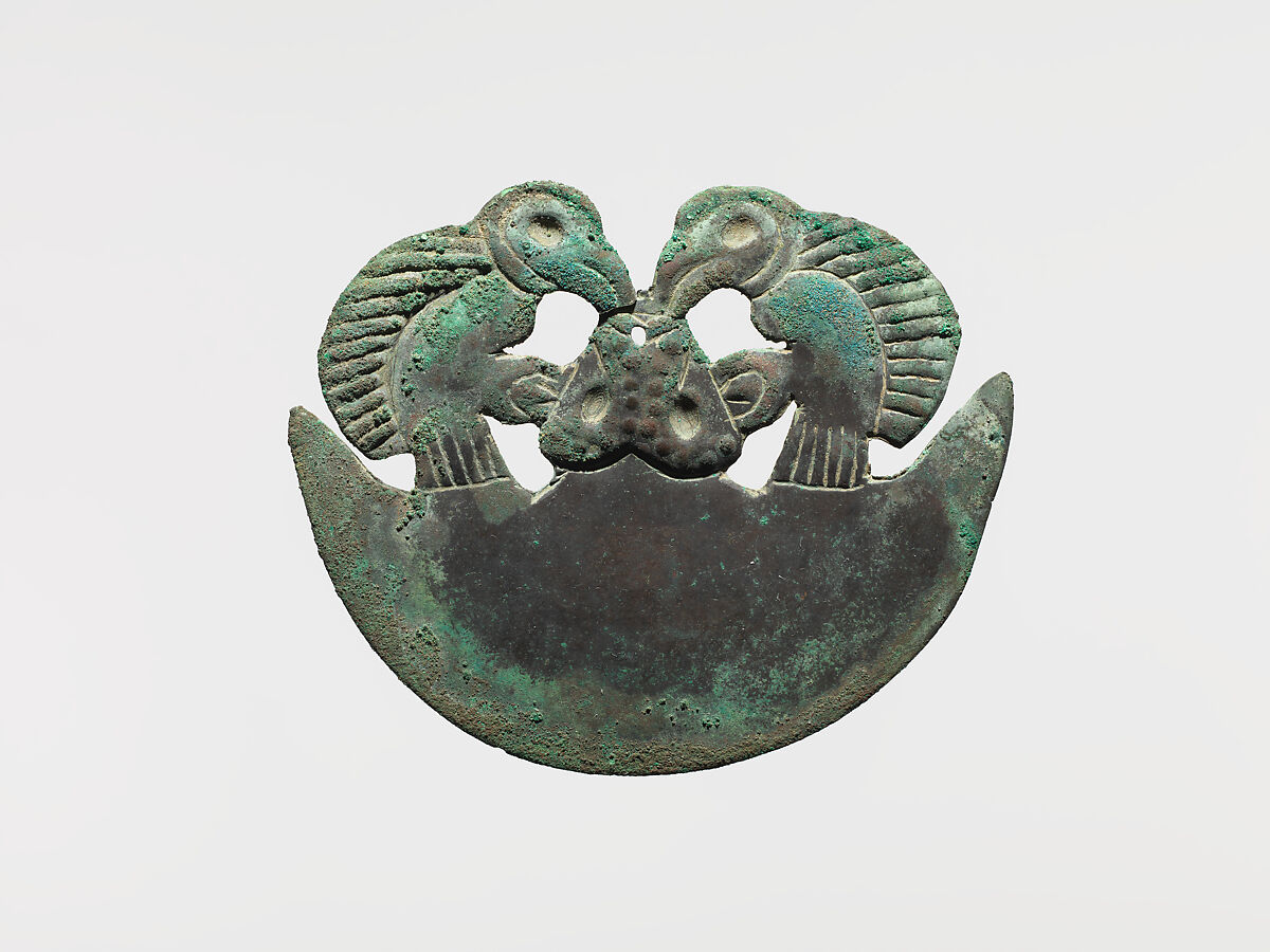 Crescent Ornament, Copper (hammered), Moche 