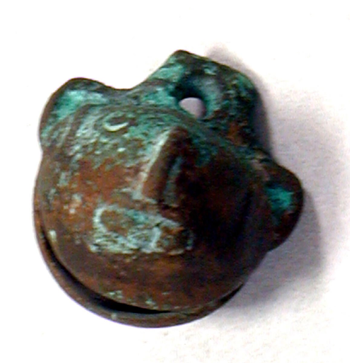 Copper Bell with Face, Copper (cast), Peruvian 