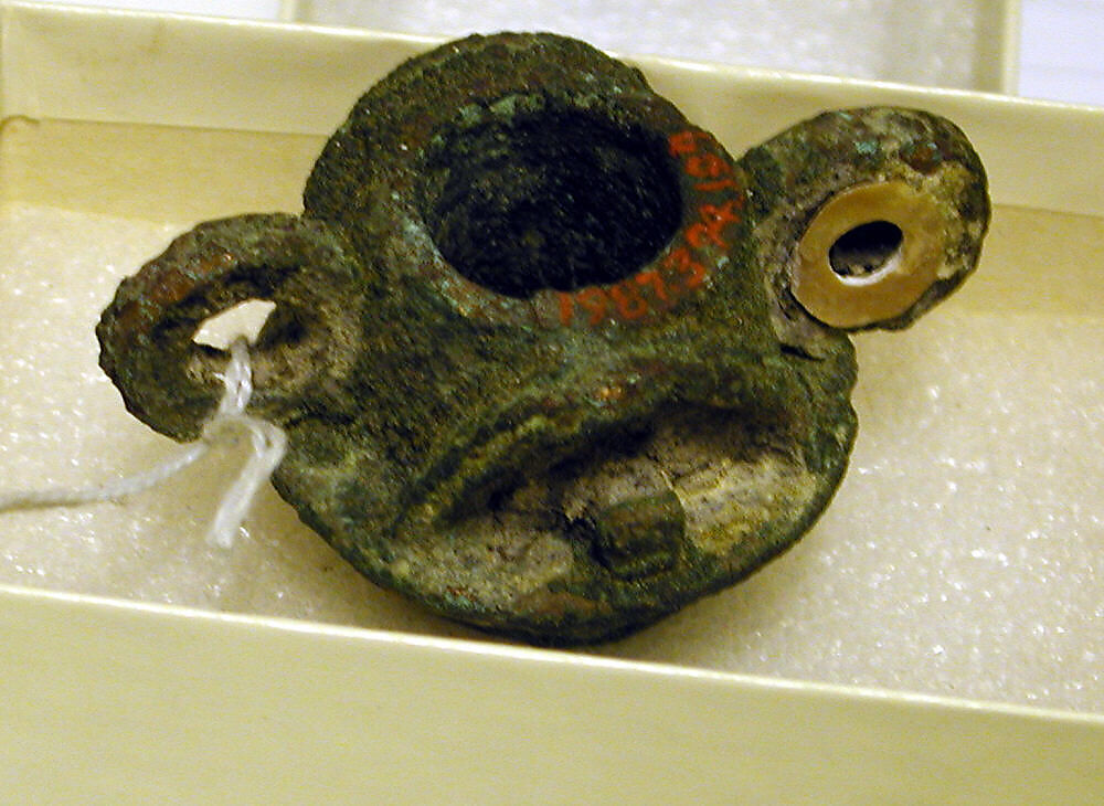 Copper and Shell Janus Mace Head, Copper (cast), shell, Vicús (?) 