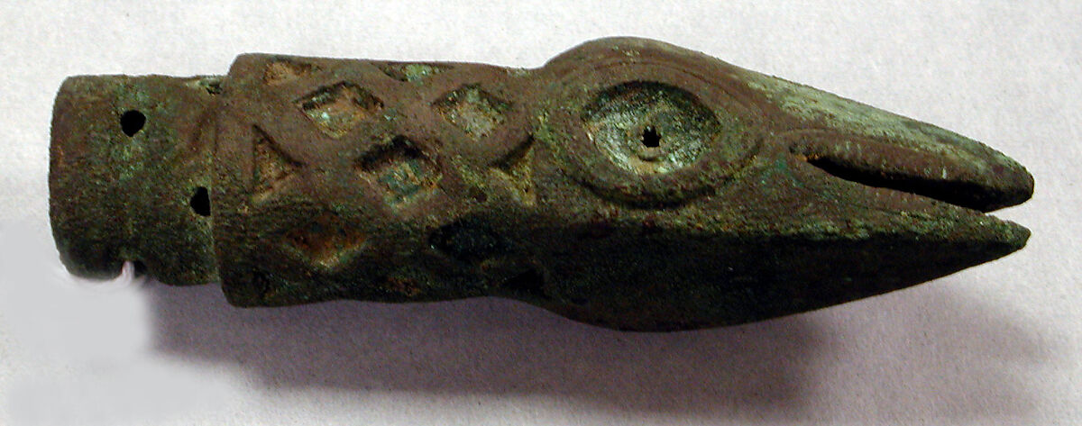 Copper Snake Head Mace, Copper (cast), Vicús (?) 