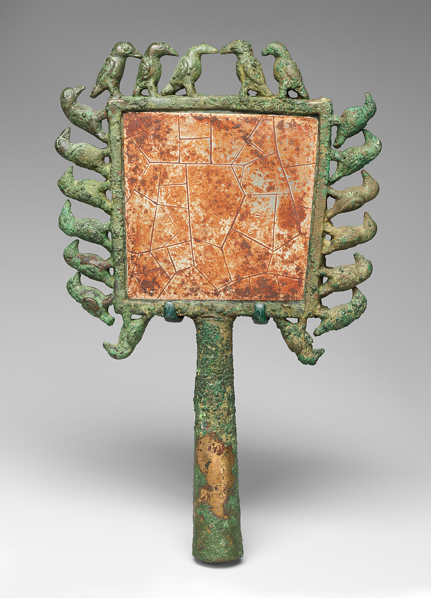 Mirror with Birds, Copper (cast), gilded, Moche 