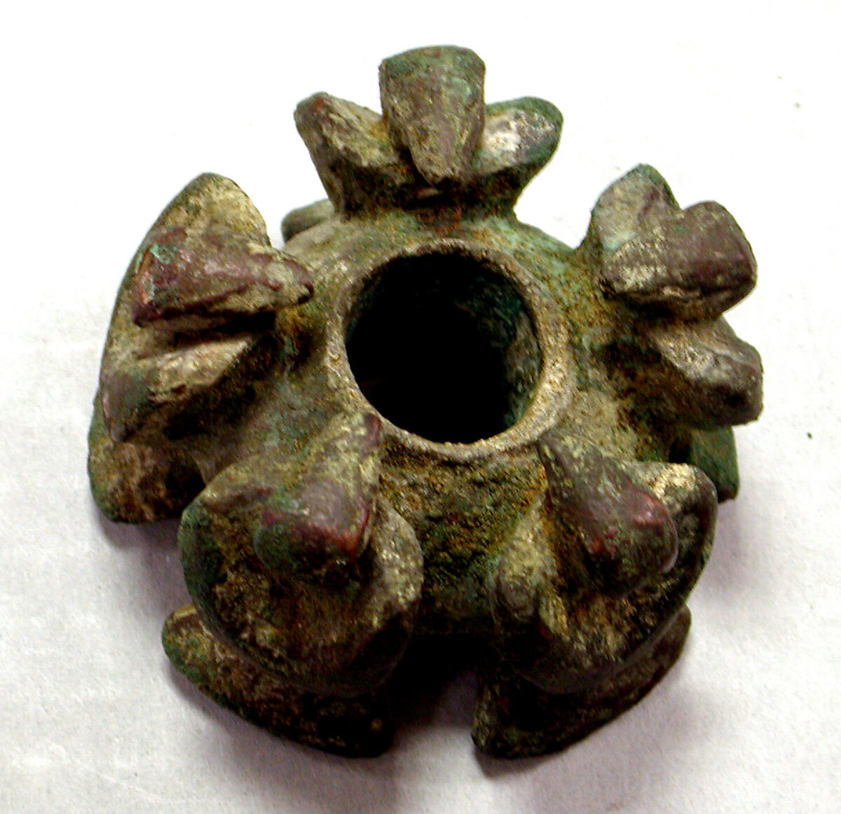 Copper Mace Head with Birds, Copper (cast), Vicús (?) 