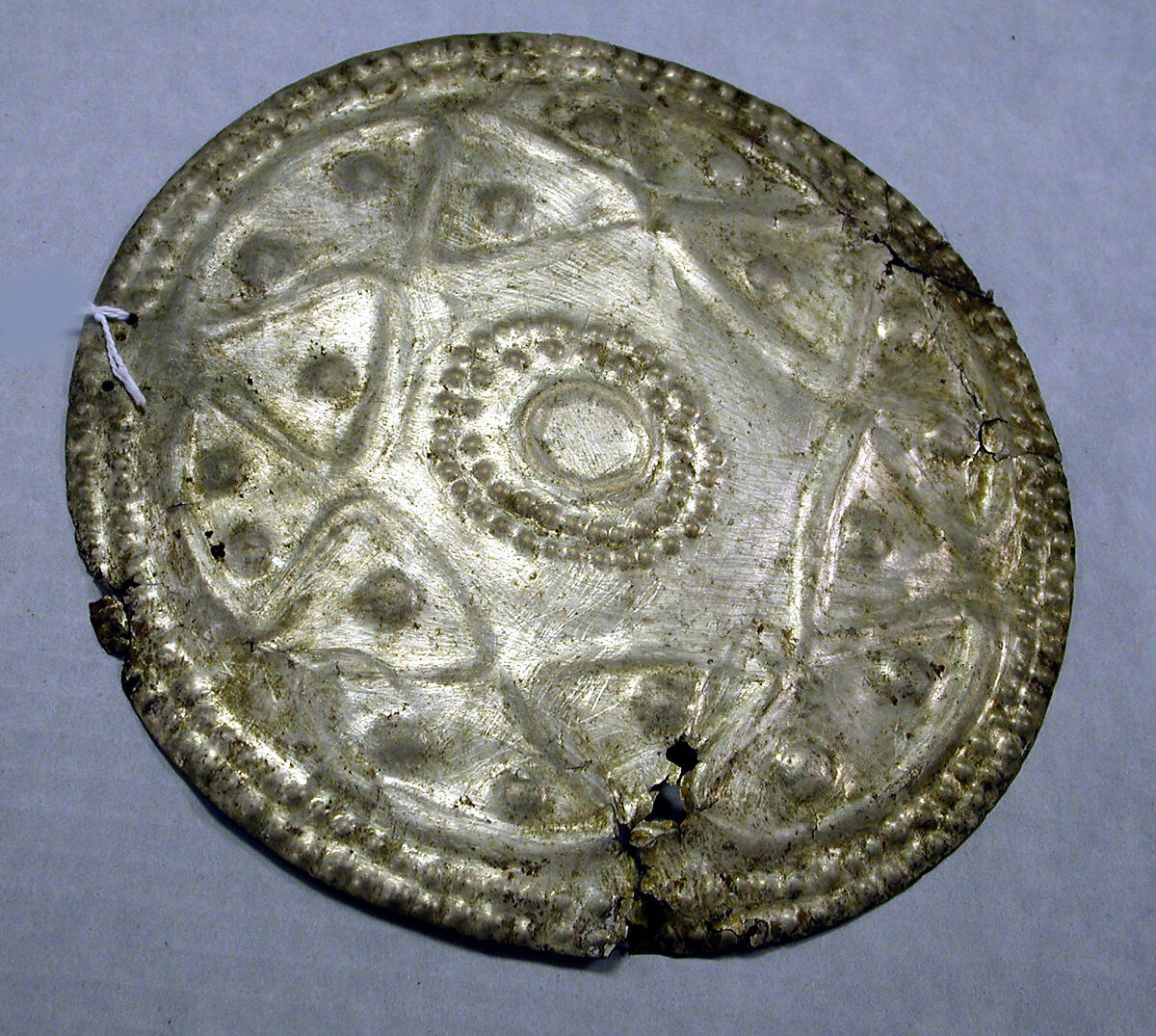 Silver Disk Ornament, Silver (hammered), Ecuador 