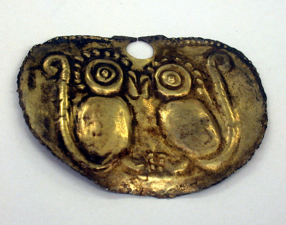 Gold Nose Ornament, Gold, silver, Vicús 