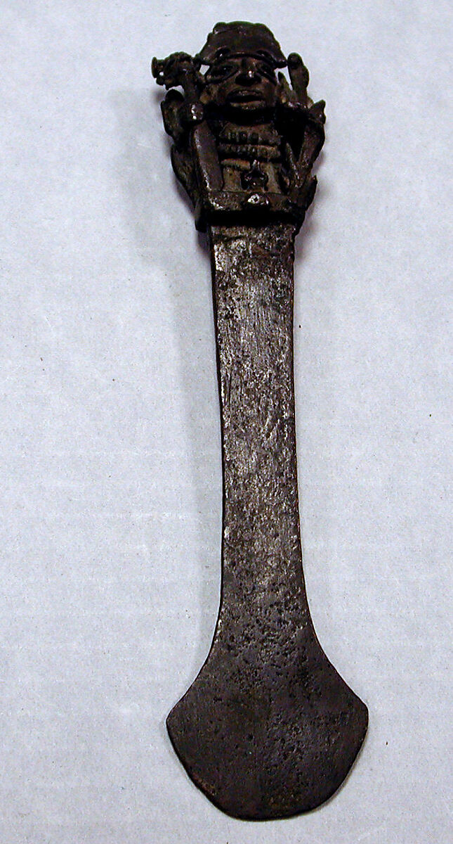 Ceremonial Knife (Tumi), Copper (cast), silver (?), Moche 
