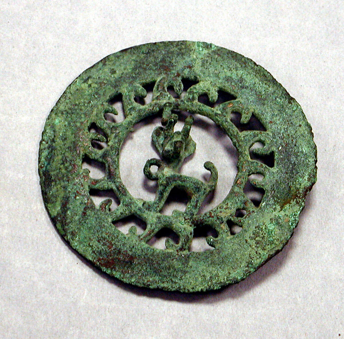 Copper Disk Ornament, Copper (cast), Chimú 