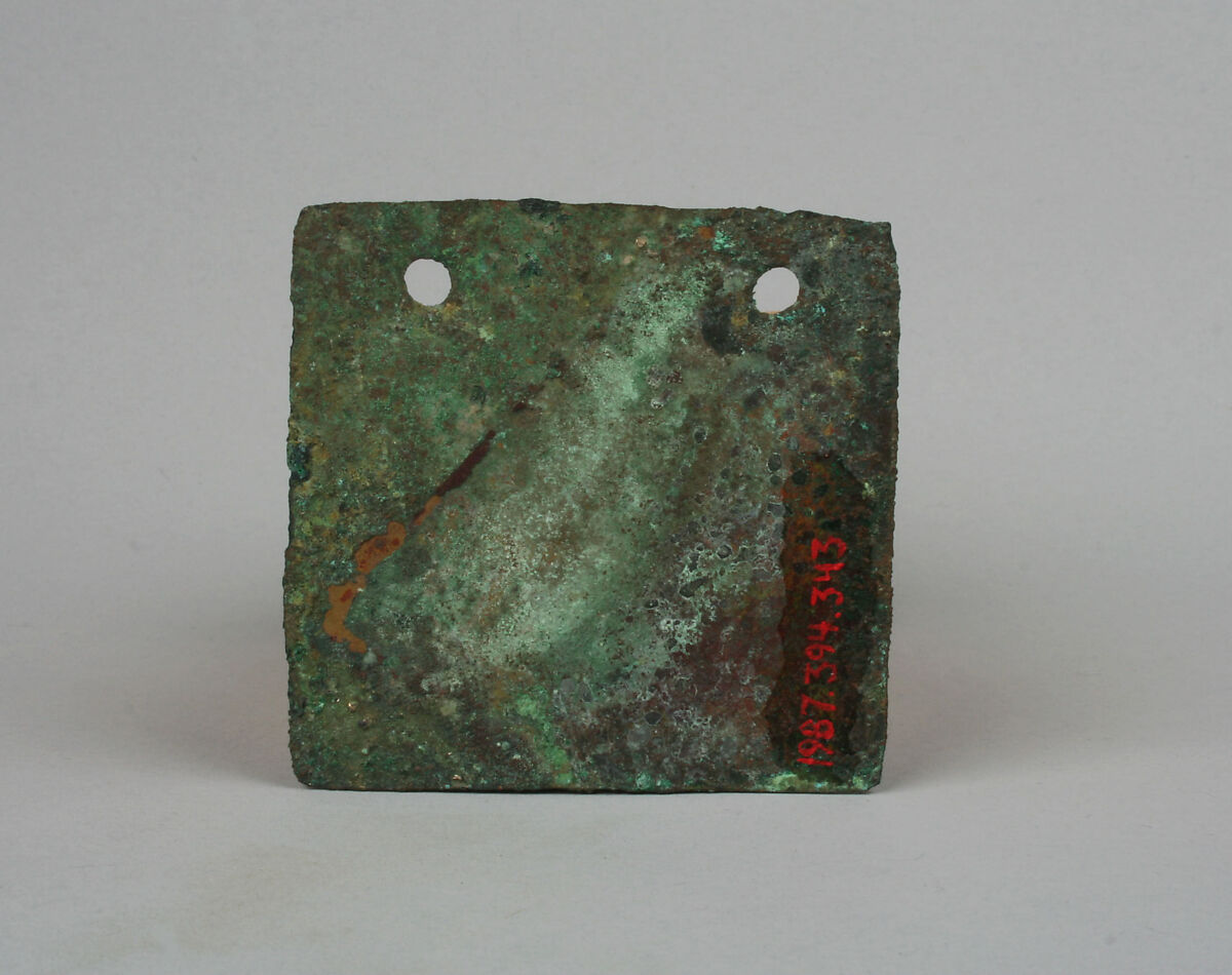 Bird Plaque Ornament, Copper, gilt, Vicús