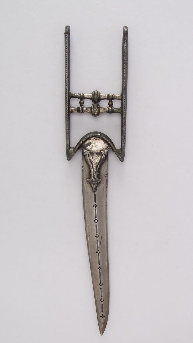 Dagger (Katar), Steel, silver, Indian
