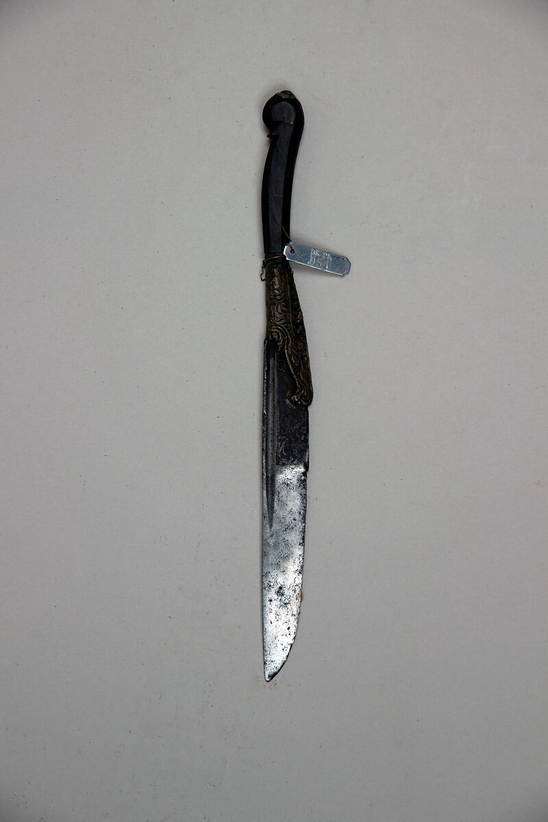 Knife (Phia Kaetta), Wood, brass, steel, Sri Lankan 