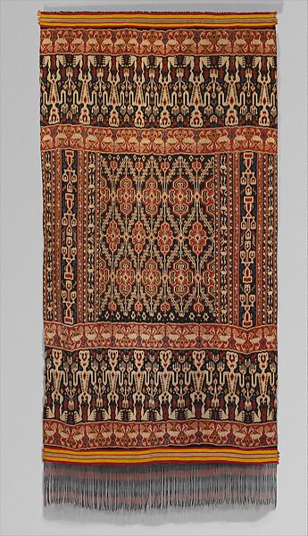 Man's Shoulder or Hip Cloth (Hinggi), Cotton, Sumba Island