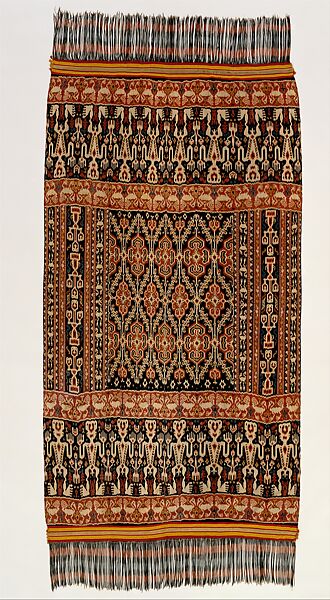 Man's Shoulder or Hip Cloth (Hinggi), Cotton, Sumba Island