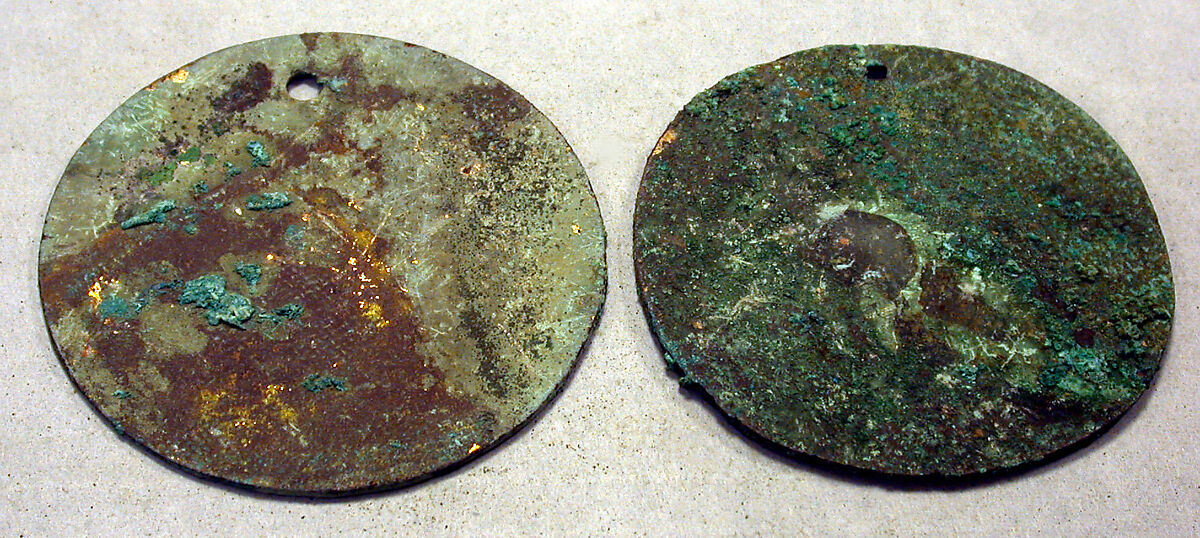 Round Plaque, Copper (hammered), gilt, Vicús