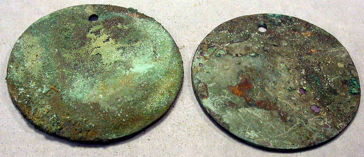 Round Plaque, Copper (hammered), gilt, Vicús