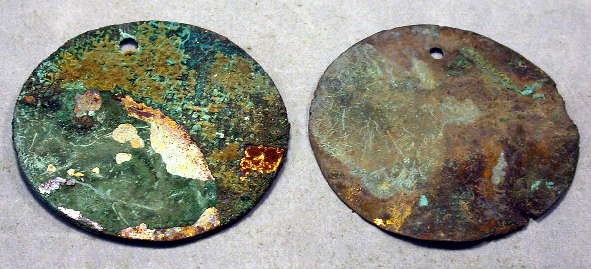 Round Plaque, Copper (hammered), gilt, Vicús