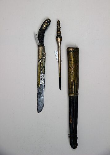 Knife (Piha Kaetta) with Stylus and Sheath