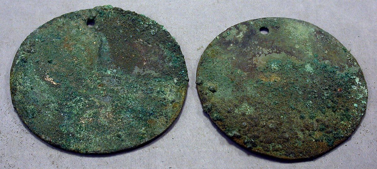 Round Plaque, Copper (hammered), gilt, Vicús