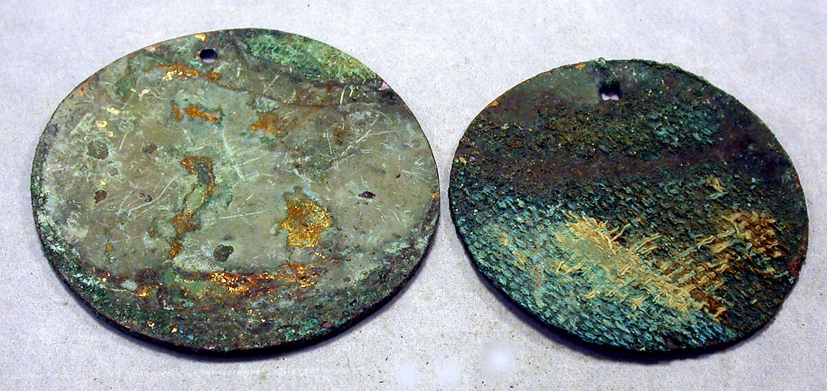 Round Plaque, Copper (hammered), gilt, Vicús